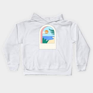 Window illustration Kids Hoodie